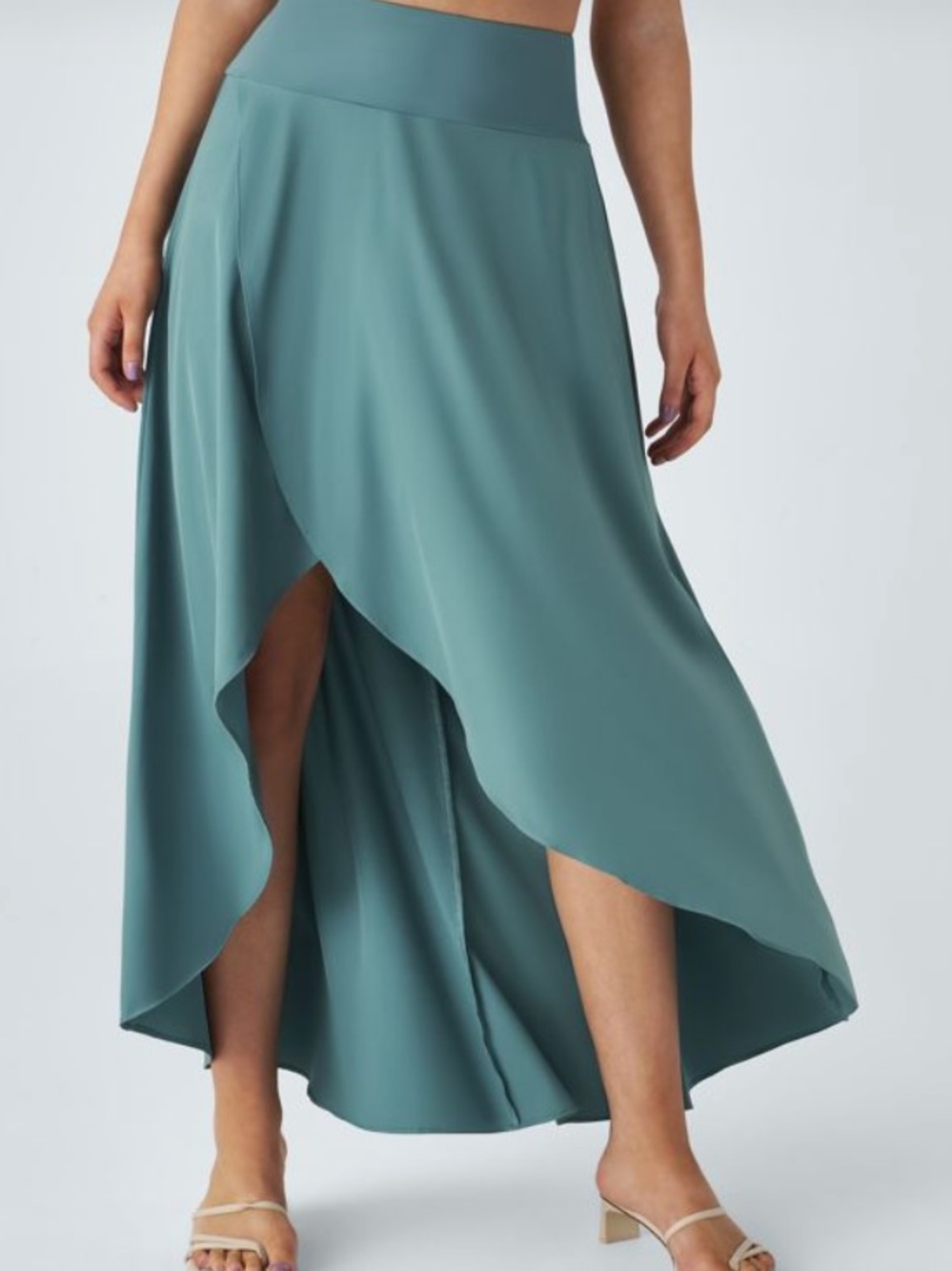 NWOT Halara Breezeful High Wasted High-Low Ruffle 2-in1 Flowy Quick Dry skirt